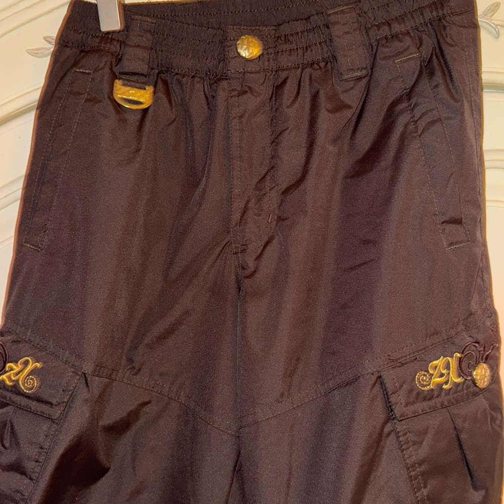 Snow pants Girl’s 10 12 M Zeroxposur gold brown cargo ski snowboard kid’s bibs